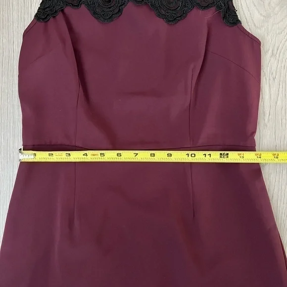Forever21 Maroon and Black Lace Cocktail Dress - Picture 5 of 9
